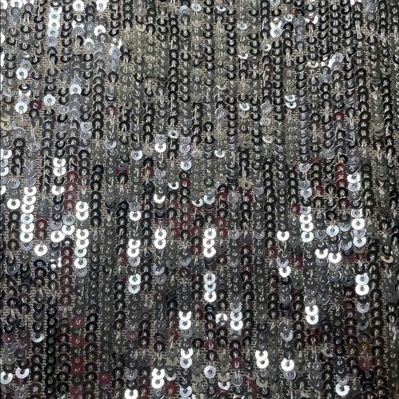 Betsey Johnson Silver Sequin T-Shirt Dress sz S - Picture 4 of 6